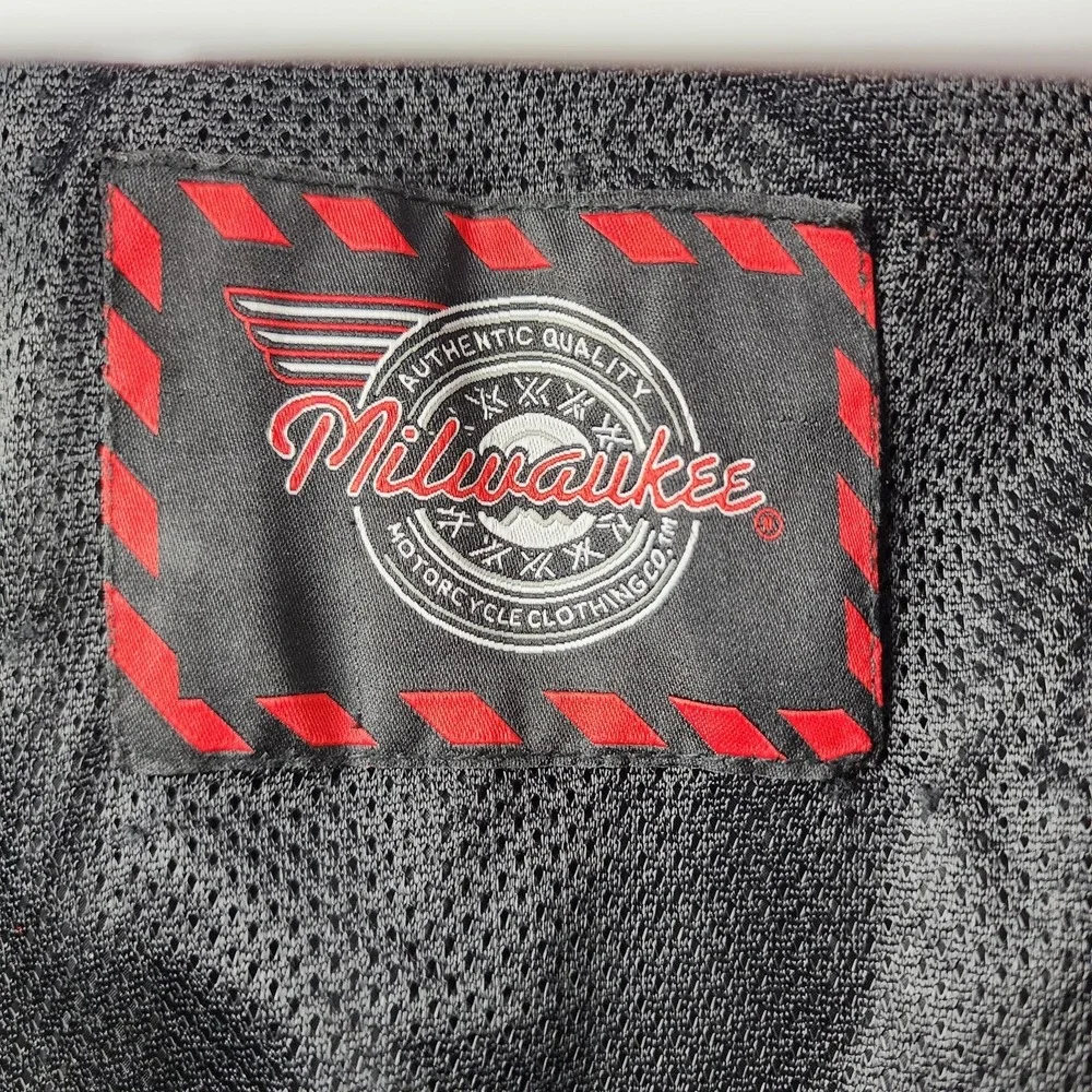 Milwaukee Motorcycle Rain Jacket Small‎ Nylon Windbreaker Cinch Waist Mesh Lined